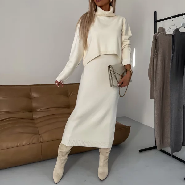 Nicole | Conjunto de Punto con Vestido Midi