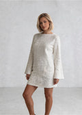 Chloé | Vestido Mini Texturizado con Lazo