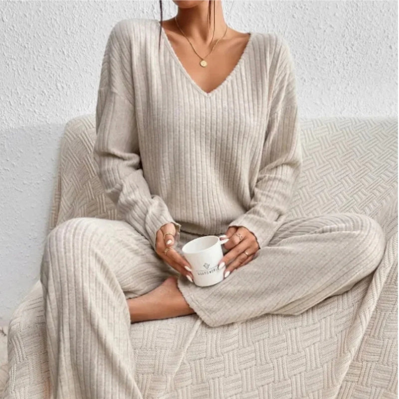 Claire | Conjunto de Punto Acanalado