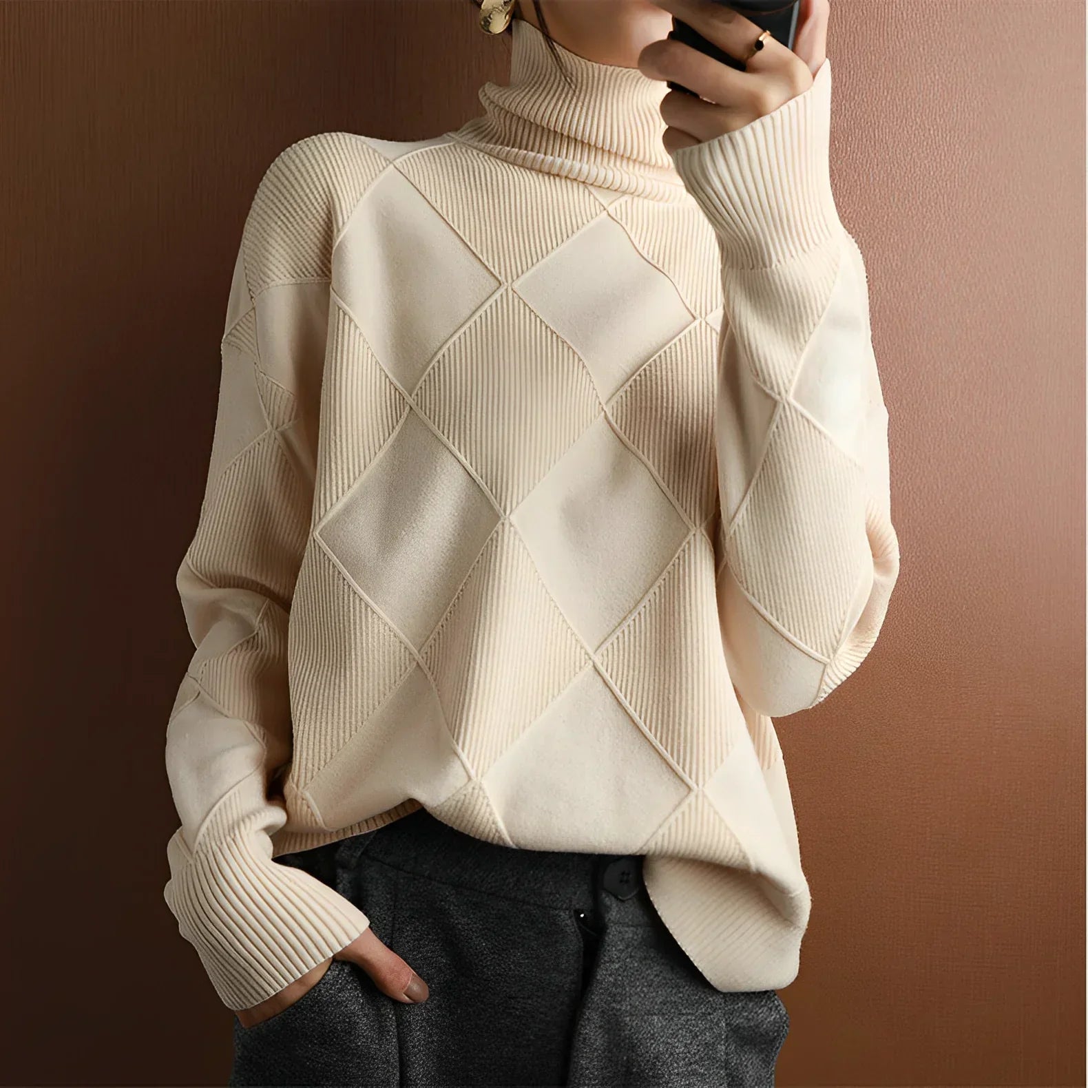 Marcelle | Jersey de Cuello Alto Suave