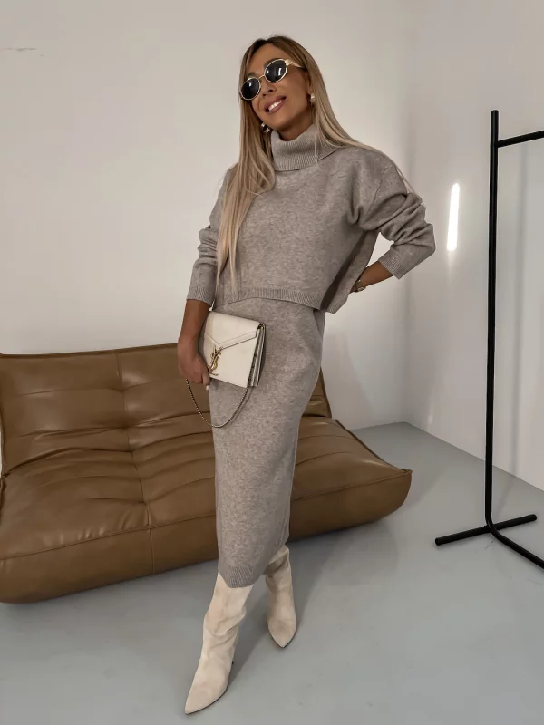 Nicole | Conjunto de Punto con Vestido Midi