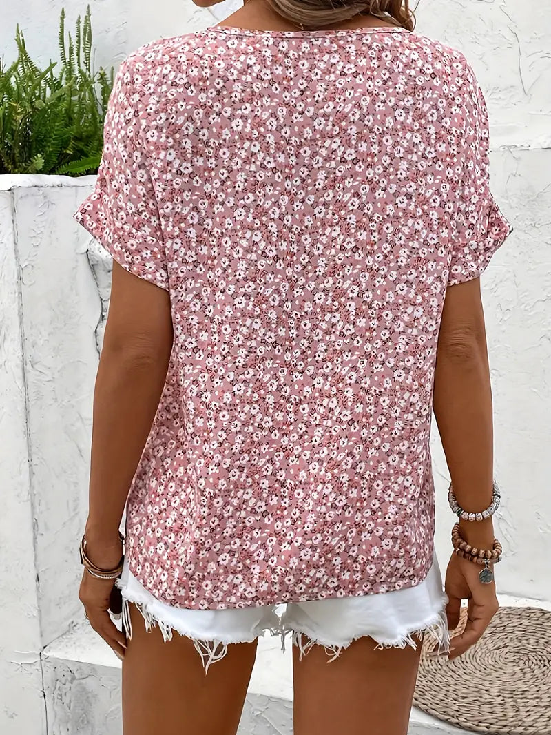 Amira | Blusa Floral con Botones