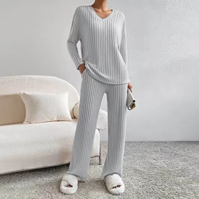 Claire | Conjunto de Punto Acanalado
