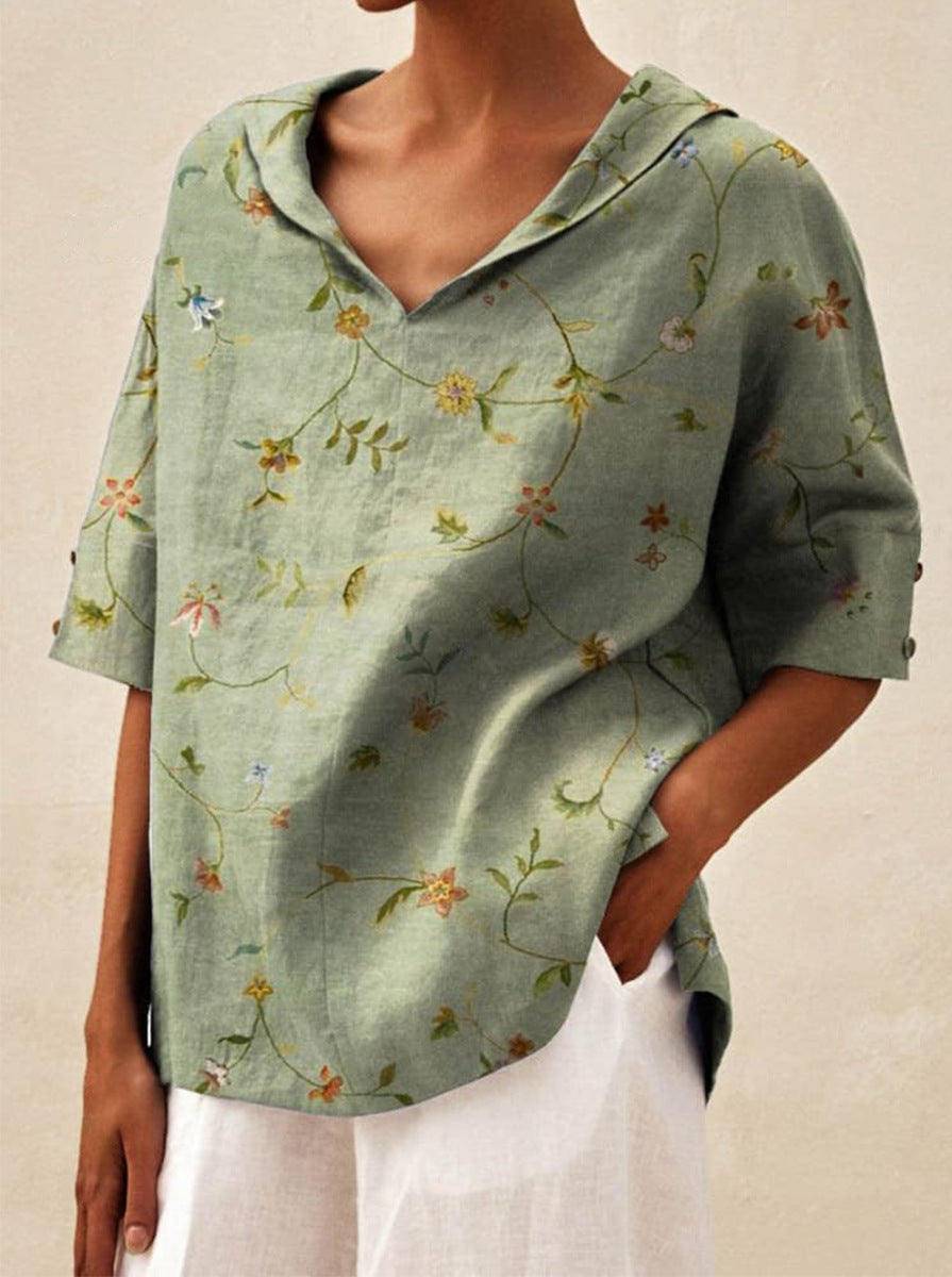 Andrea | Top Escote en V Estampado