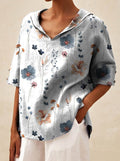 Andrea | Top Escote en V Estampado