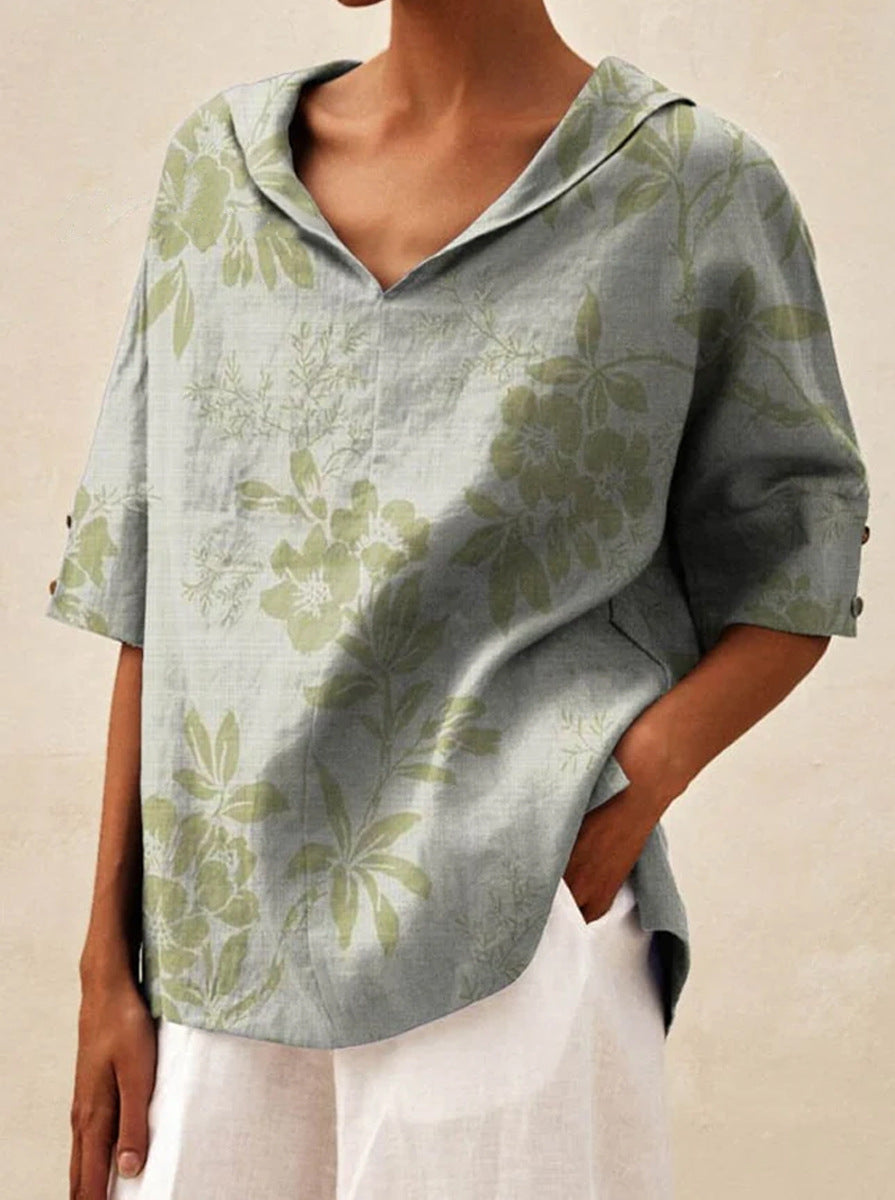 Andrea | Top Escote en V Estampado