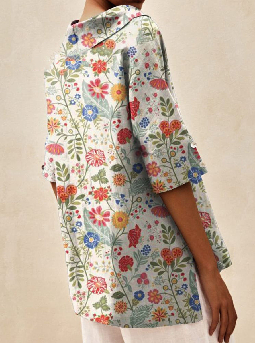 Andrea | Top Escote en V Estampado
