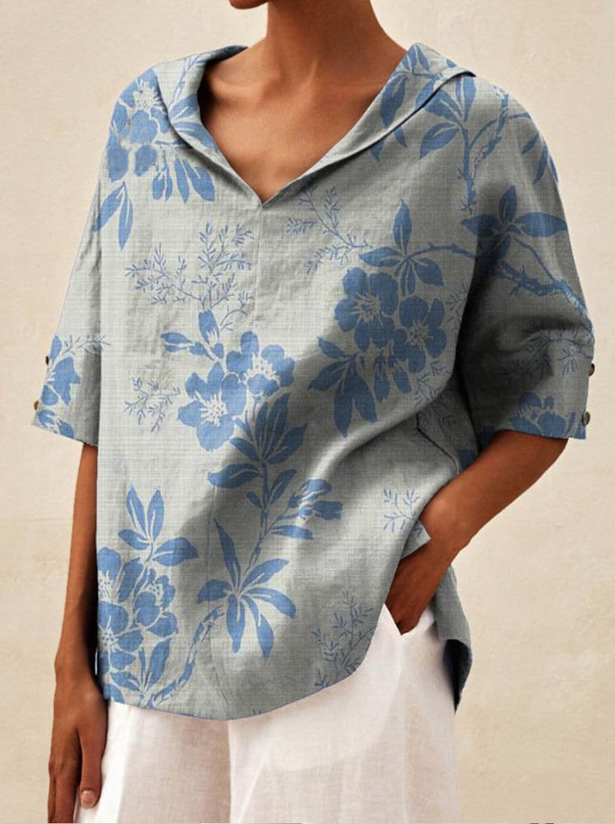 Andrea | Top Escote en V Estampado