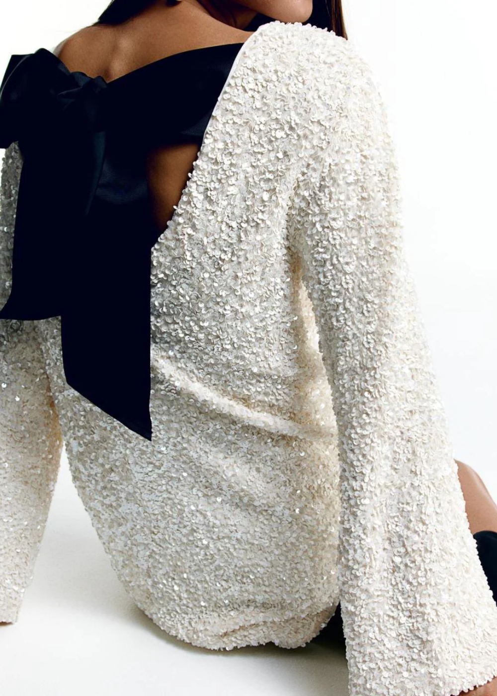 Chloé | Vestido Mini Texturizado con Lazo