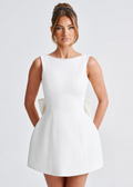 Carla | Vestido Mini Perla con Lazo