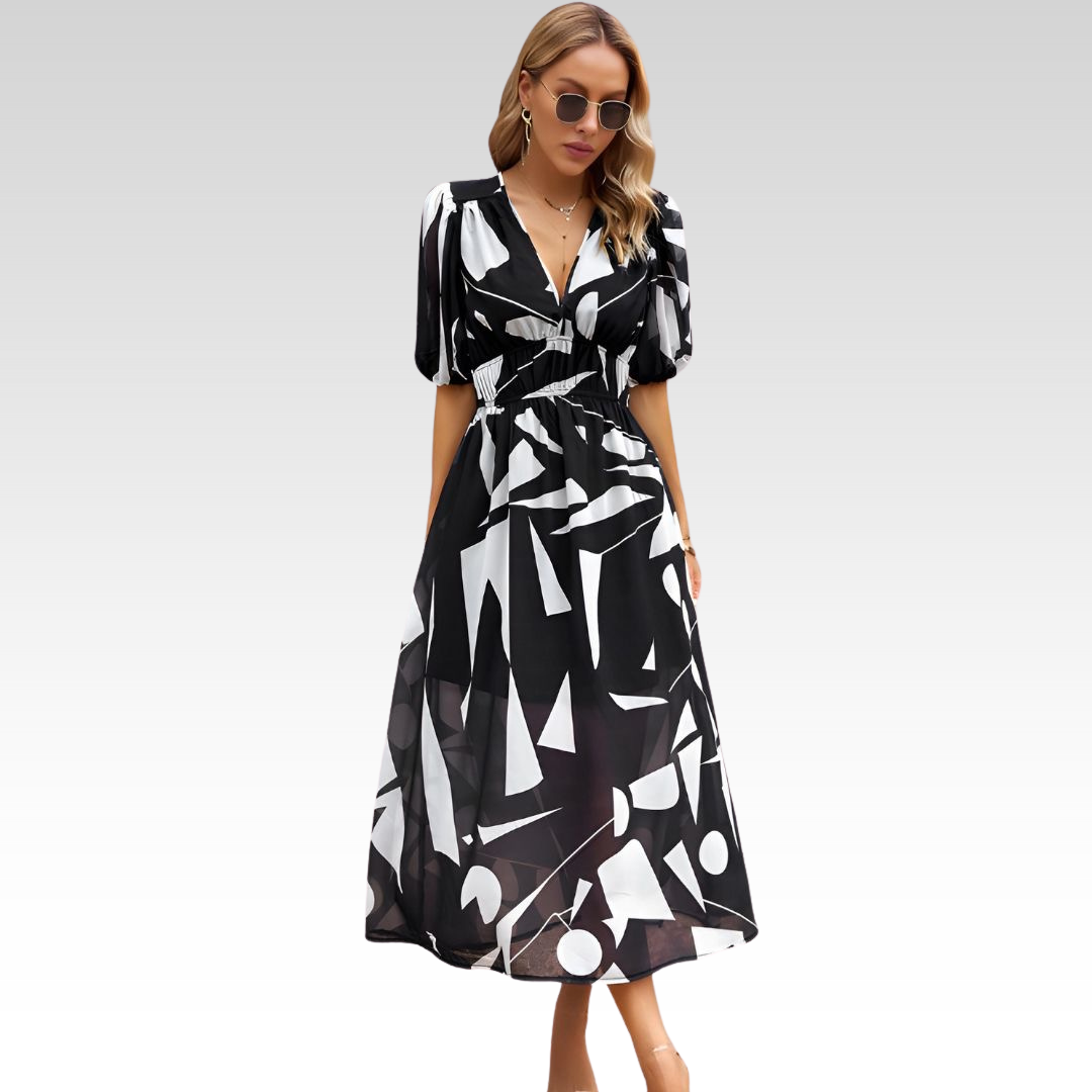 Monia | Vestido Midi con Escote en V