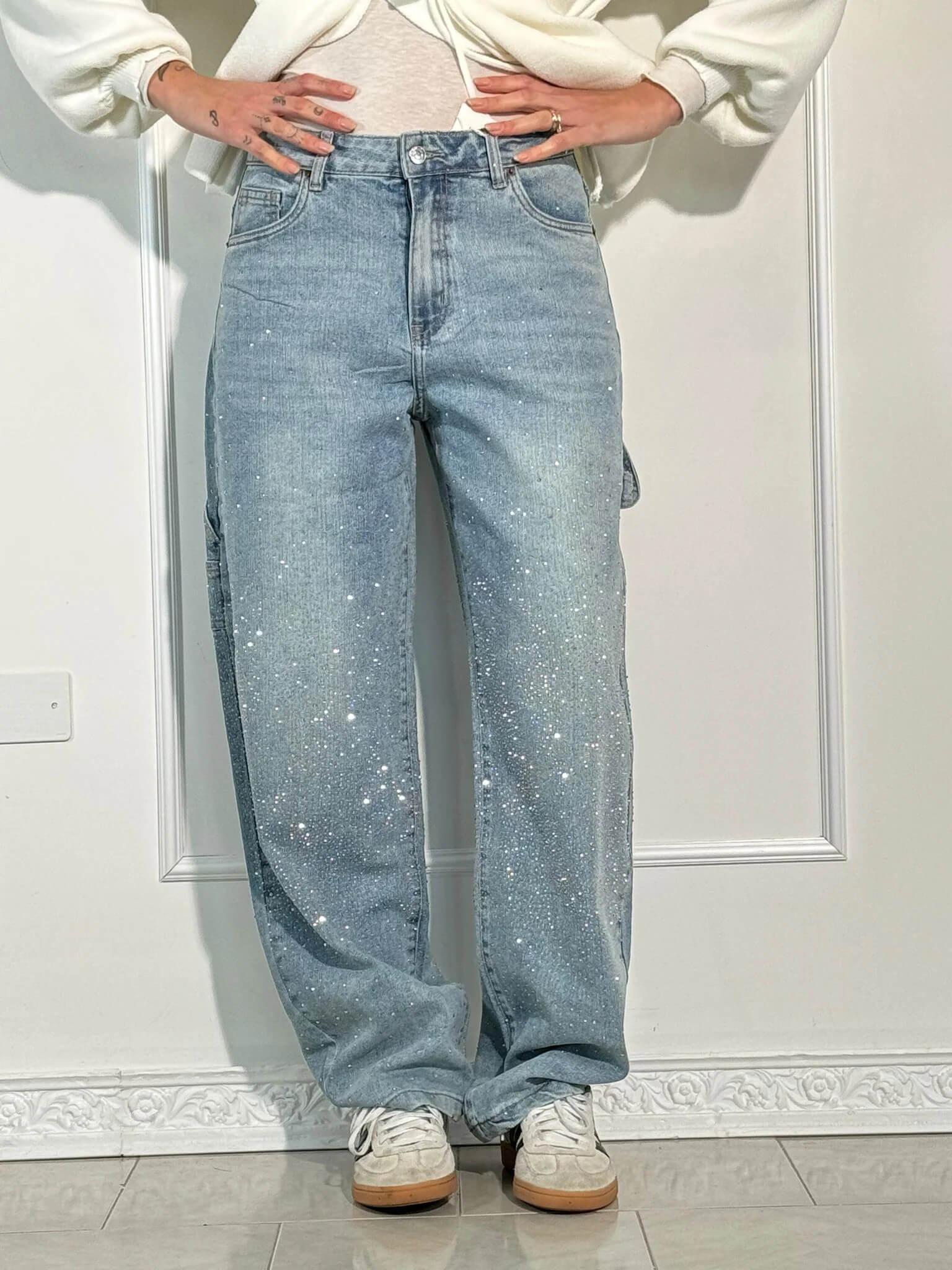 Gertrud | Jeans con Detalles Brillantes