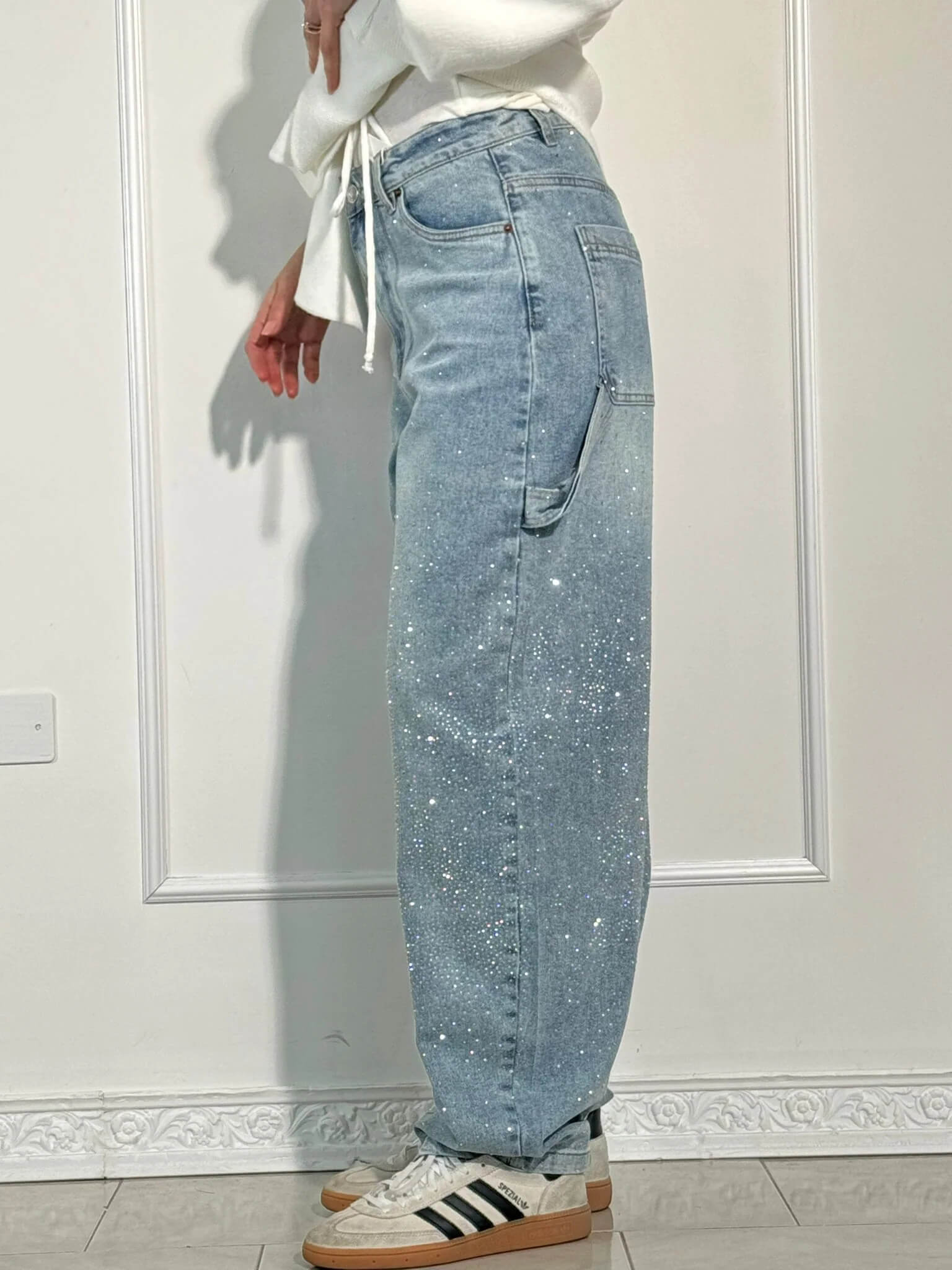 Gertrud | Jeans con Detalles Brillantes