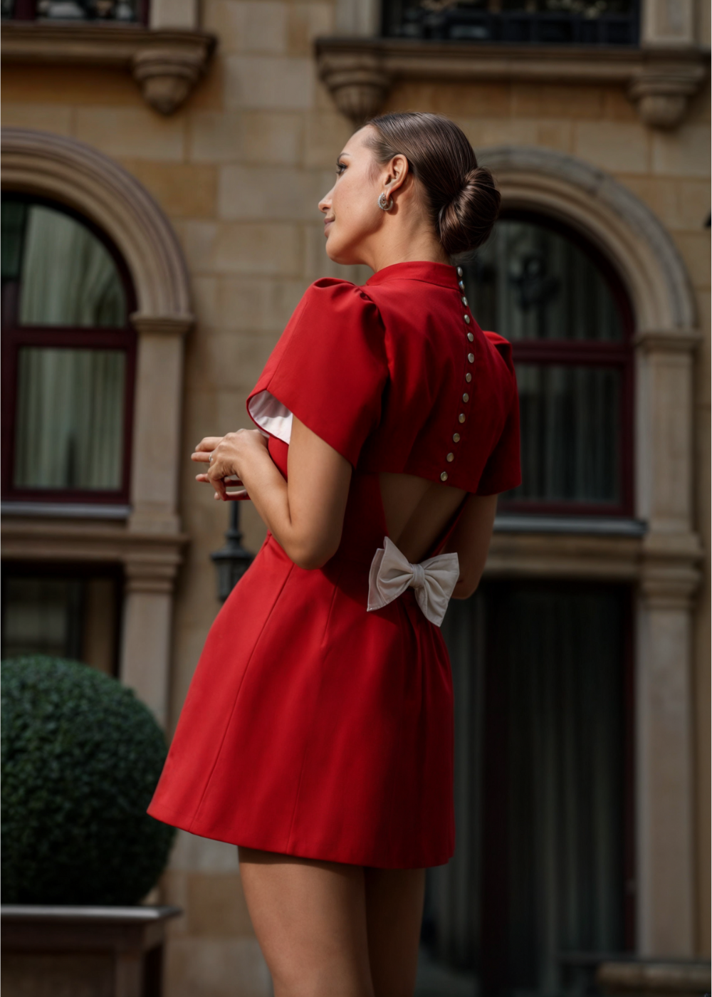 Leah | Vestido Mini con Lazo