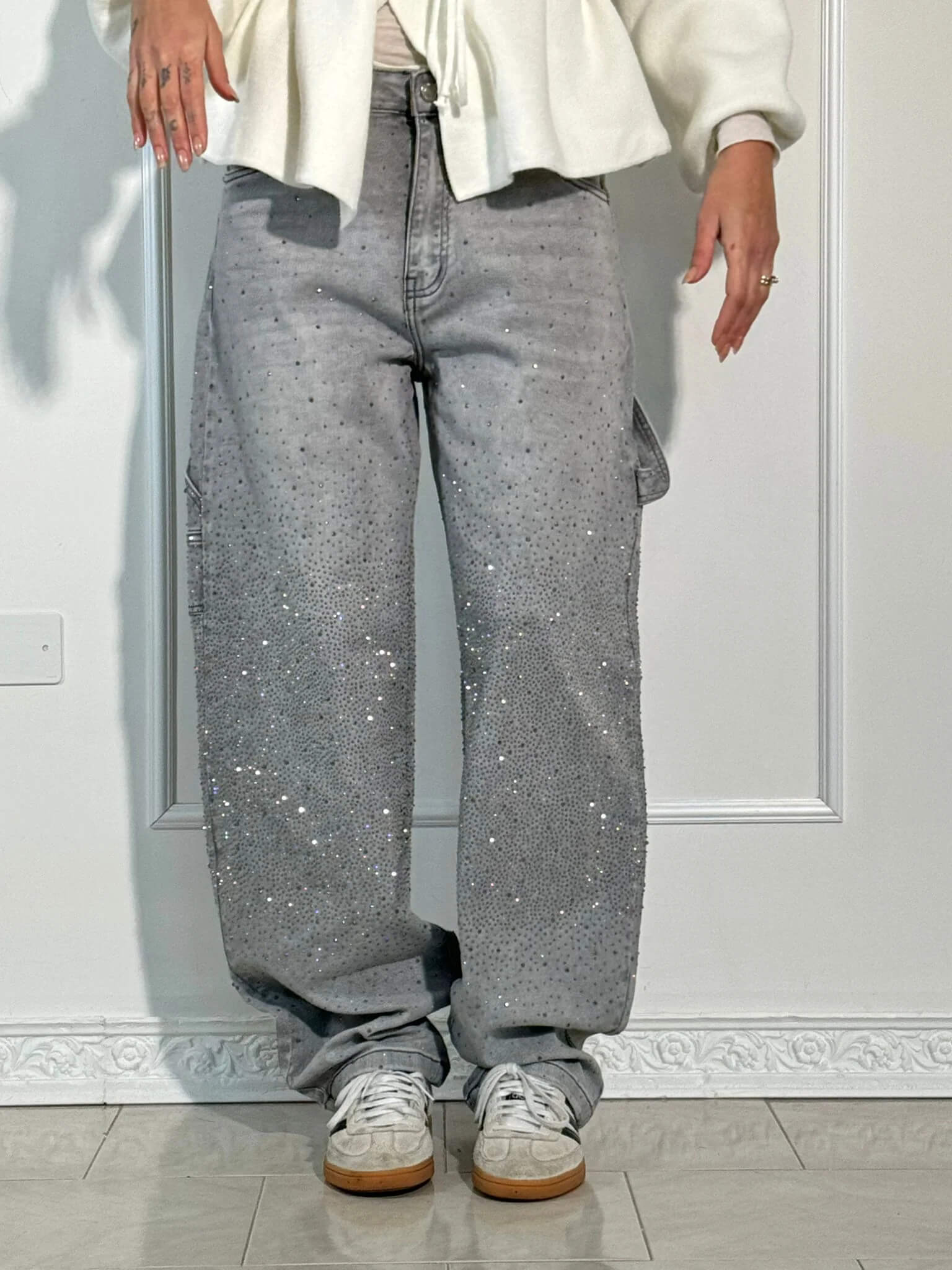 Gertrud | Jeans con Detalles Brillantes