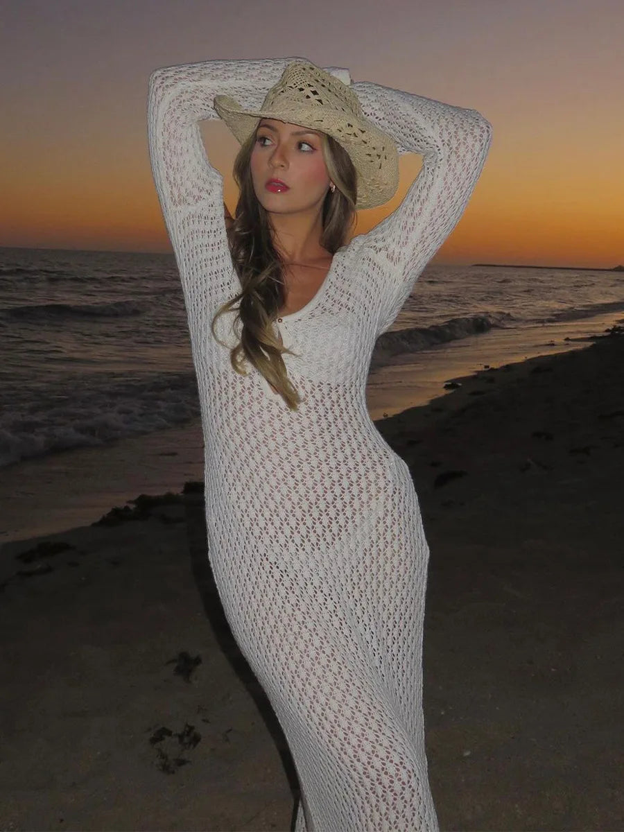 Mia | Vestido Transparencias Elegante