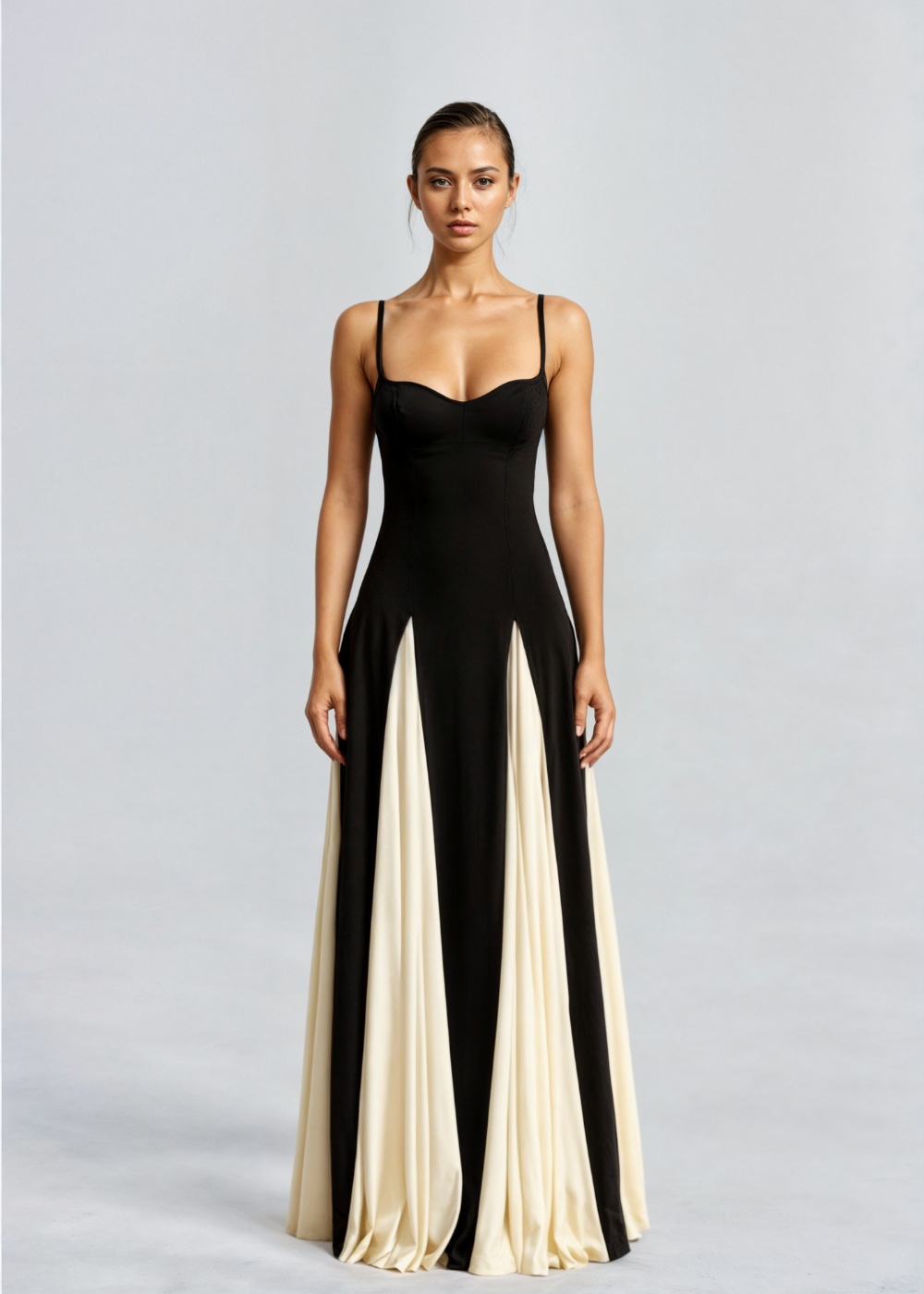 Selene | Vestido Maxi Bicolor de Gala