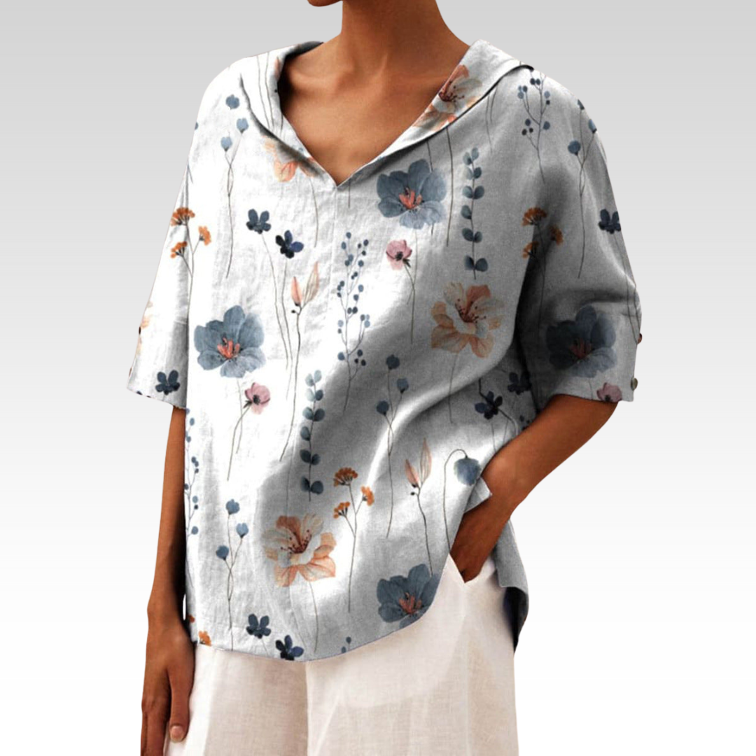 Andrea | Top Escote en V Estampado
