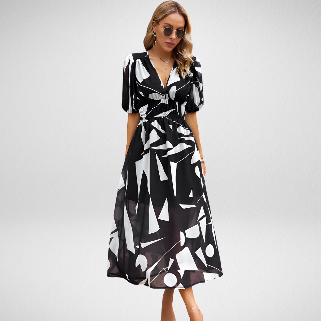 Monia | Vestido Midi con Escote en V
