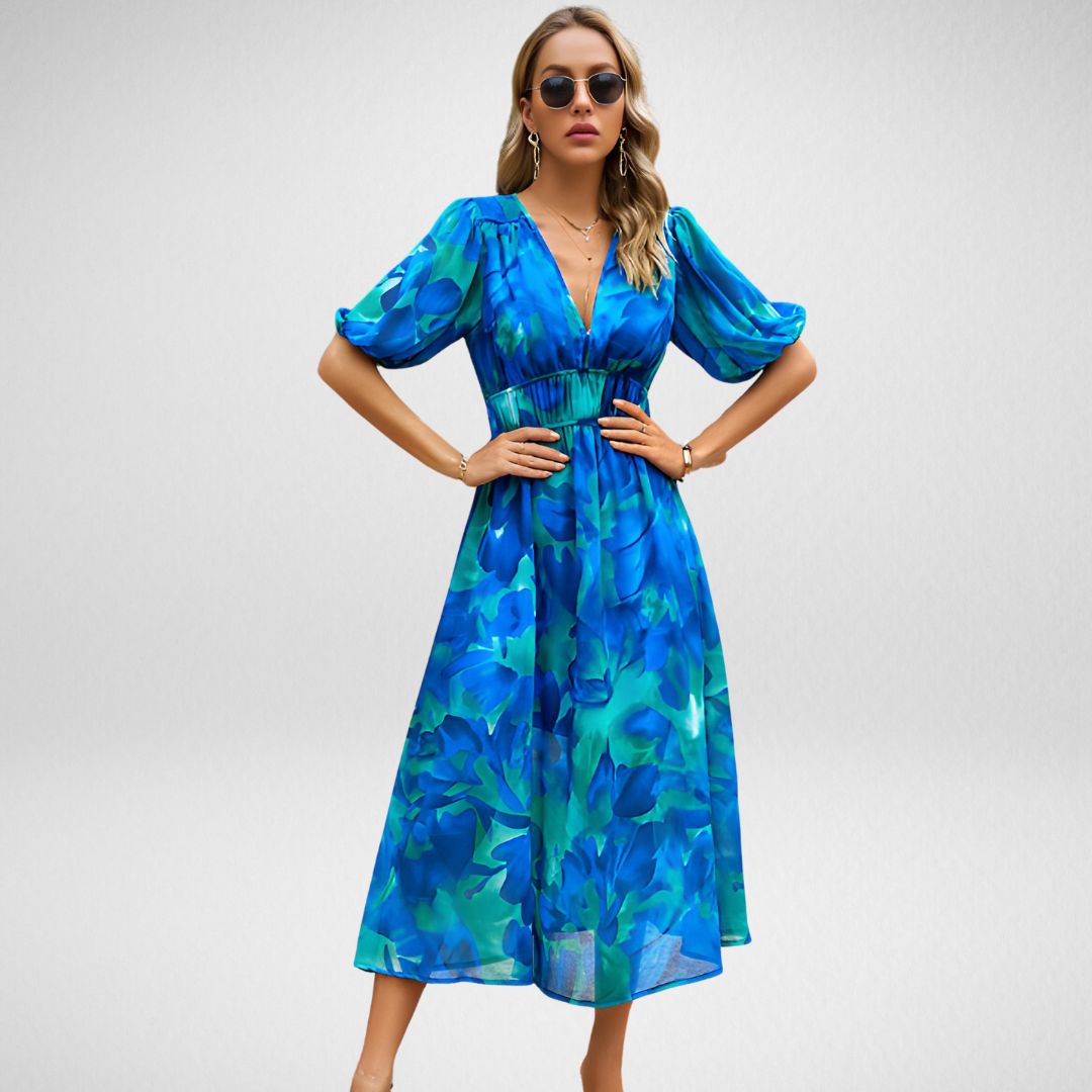 Monia | Vestido Midi con Escote en V