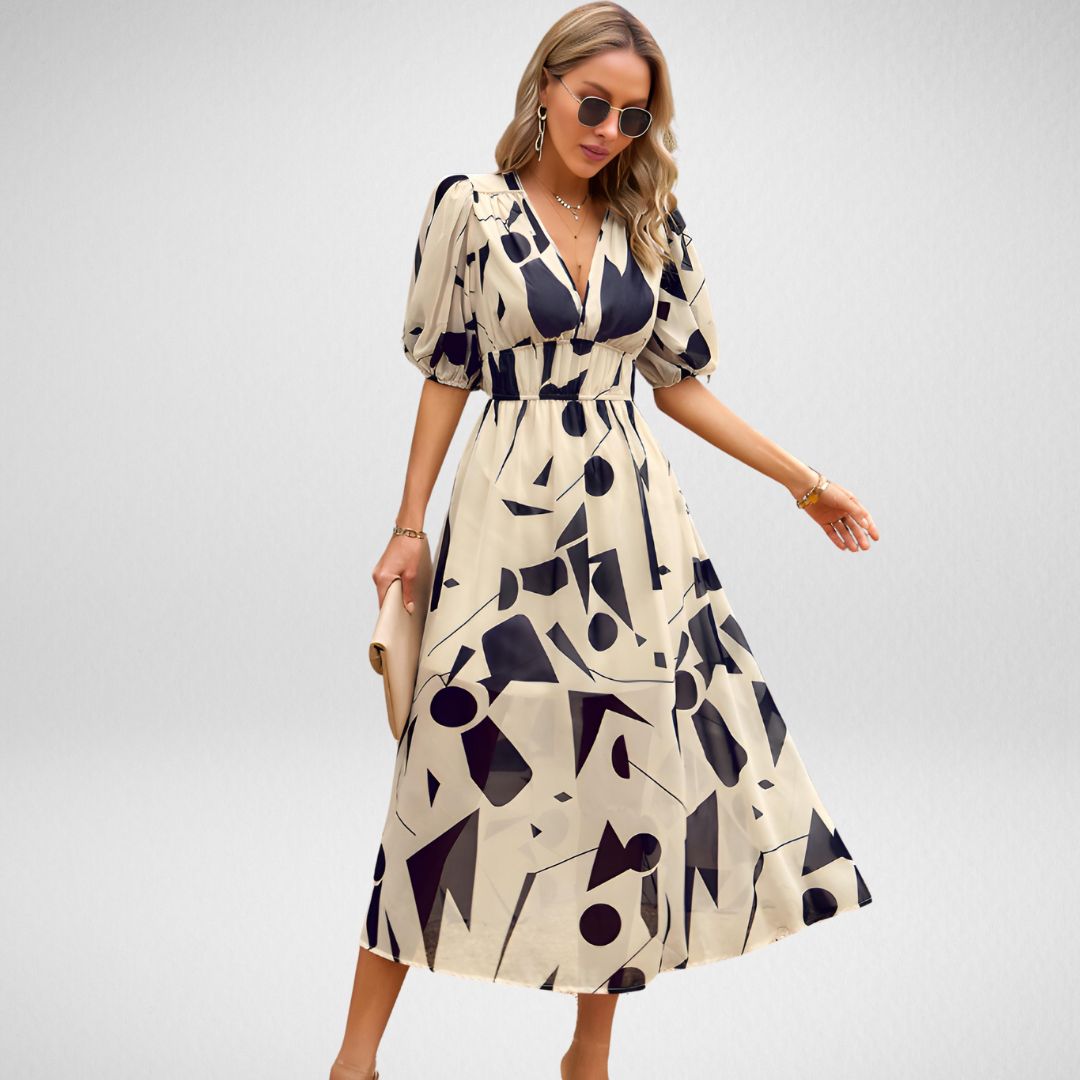 Monia | Vestido Midi con Escote en V