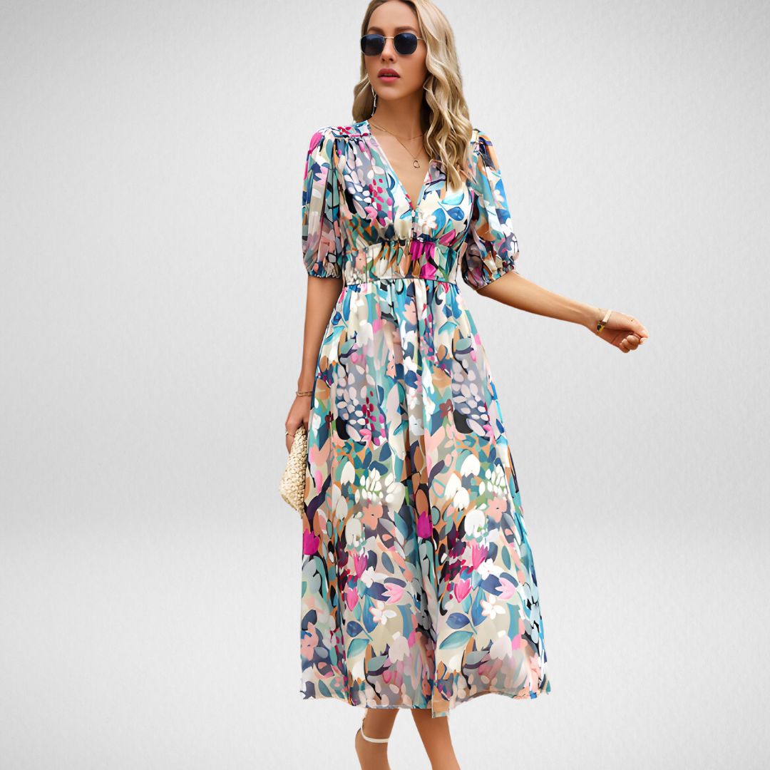 Monia | Vestido Midi con Escote en V