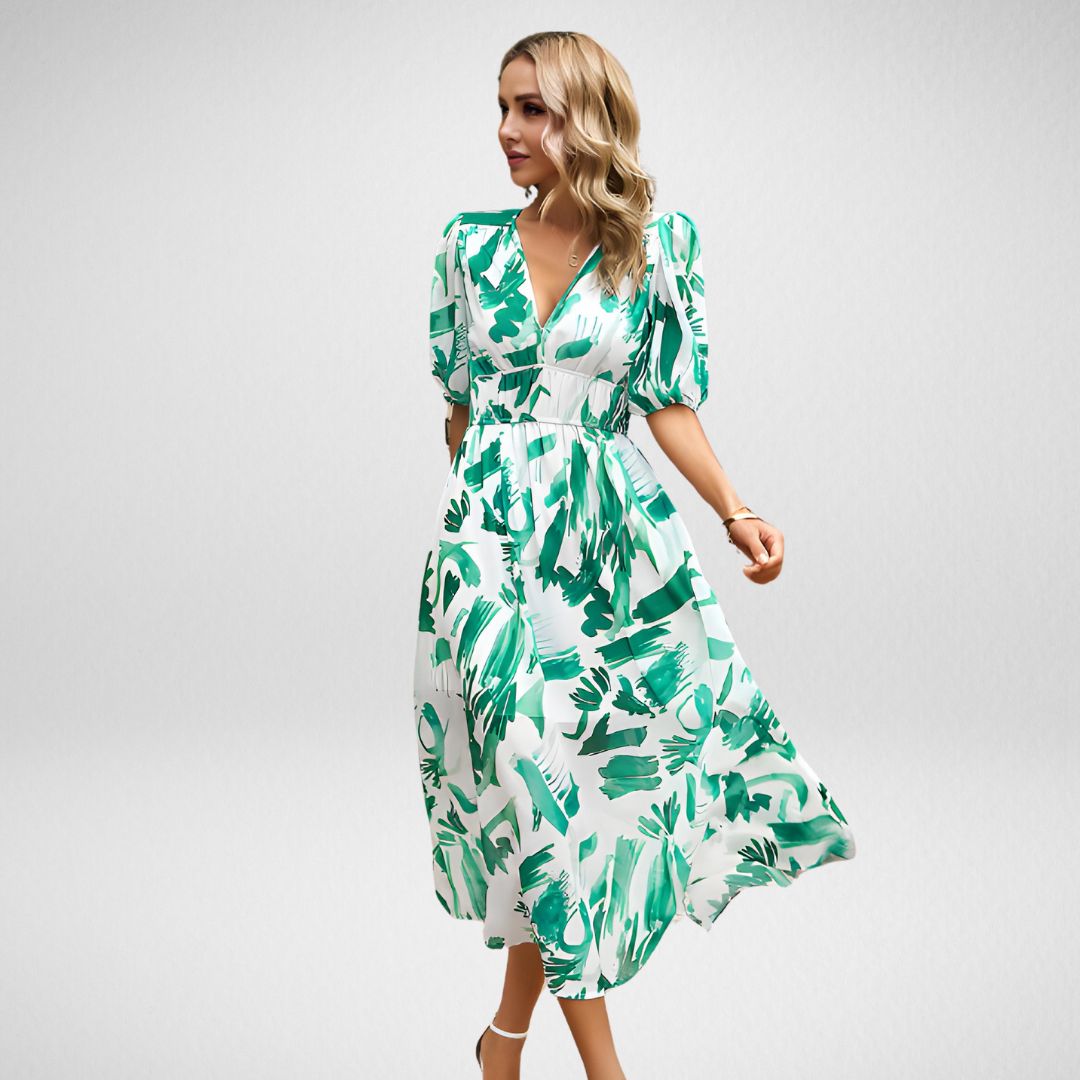 Monia | Vestido Midi con Escote en V