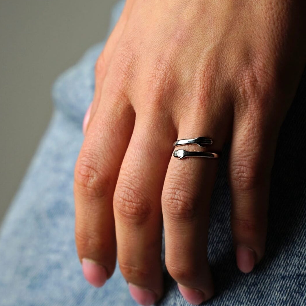 Anillo de Abrazo - Plata Real