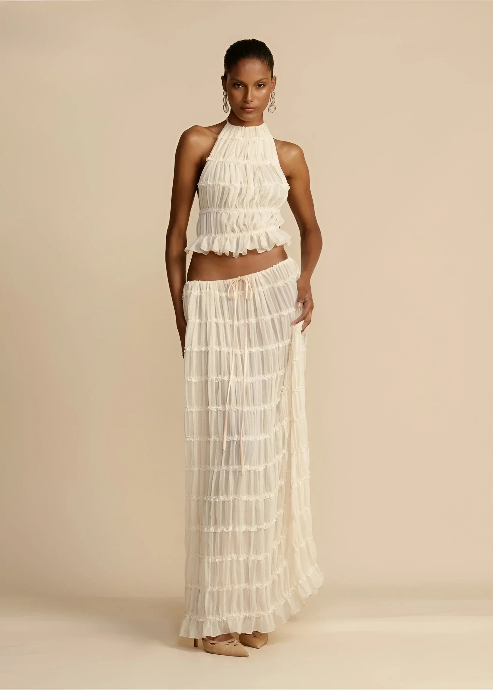 Leonie | Conjunto Halter con Falda Larga