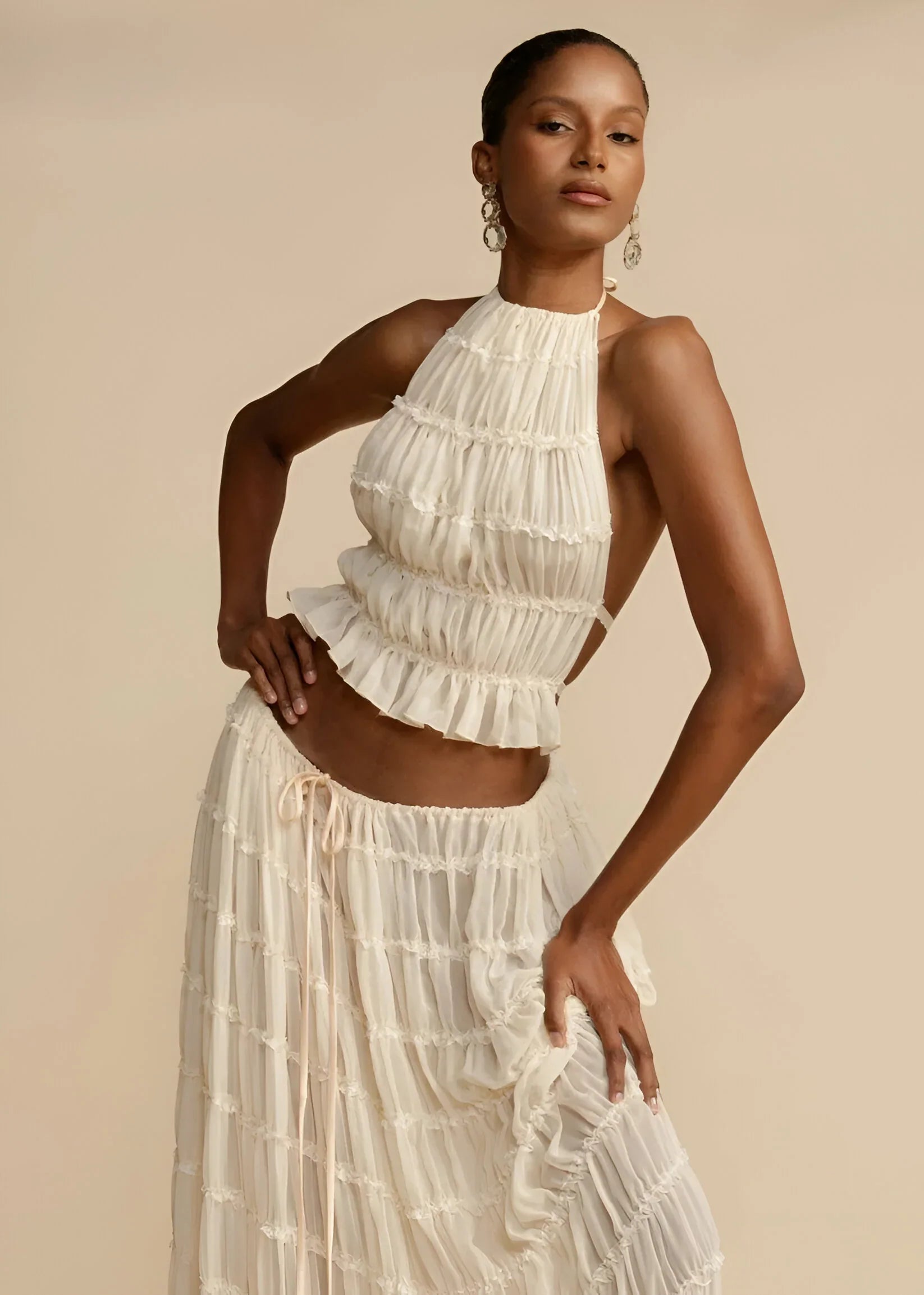 Leonie | Conjunto Halter con Falda Larga